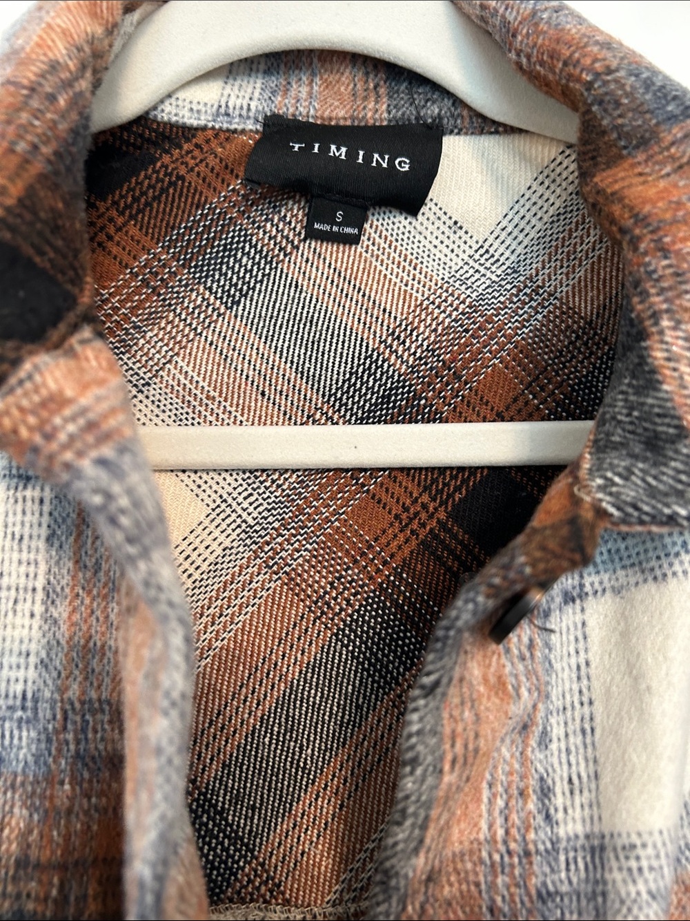 Timing Oversized Plaid Shacket - Picture 5 of 6